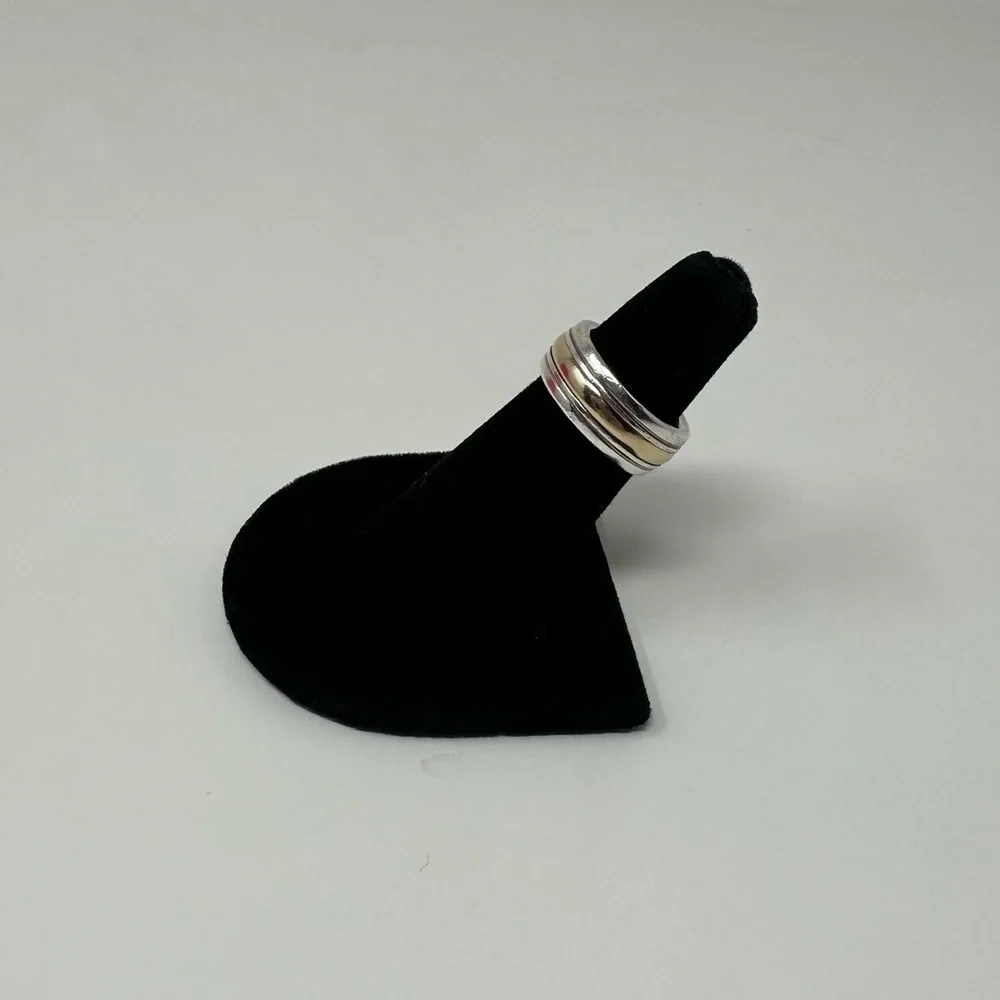 James Avery Retired Gold and Silver Wedding Band Size 5 - Picture 3 of 8